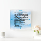 十戒 スクエア壁時計 (ホーム)