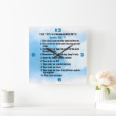 十戒 スクエア壁時計 (ホーム)