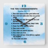 十戒 スクエア壁時計 (正面)