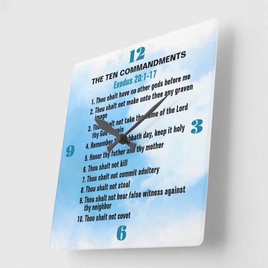十戒 スクエア壁時計 (傾斜)