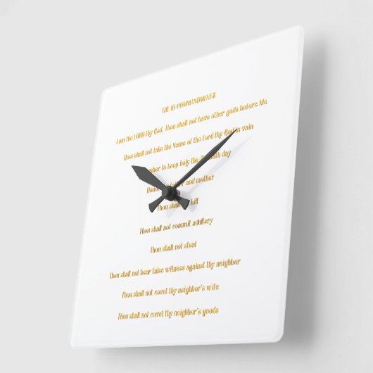 十戒 スクエア壁時計 (傾斜)