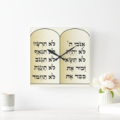 十戒 スクエア壁時計 (ホーム)