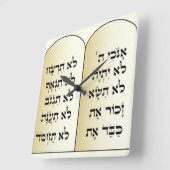 十戒 スクエア壁時計 (傾斜)