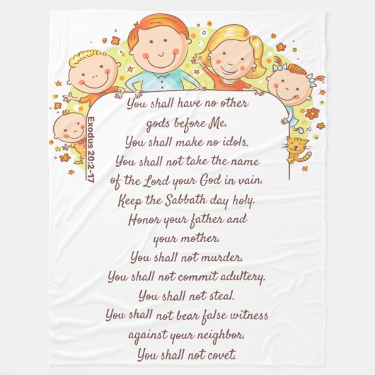 十戒 – フリースブランケット, 60"x80" フリースブランケット (正面)