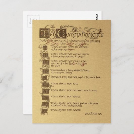 十戒 ポストカード (正面/裏面)