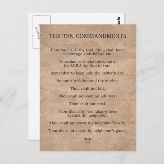 十戒 ポストカード (正面/裏面)
