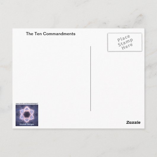 十戒 ポストカード (裏面)