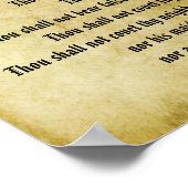 十戒 ヴィンテージ風パーチメント ポスター (角)