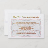 十戒 出欠カード (正面)