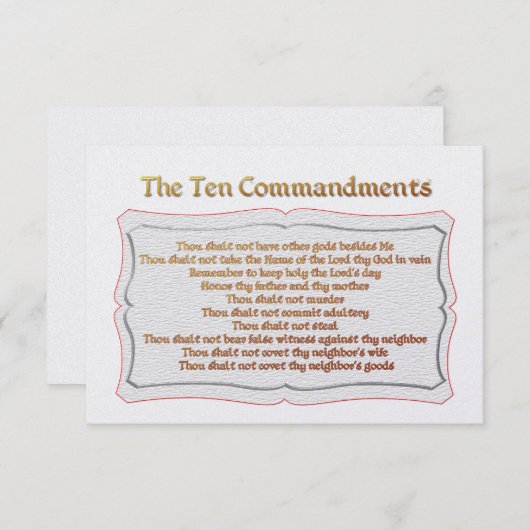 十戒 出欠カード (正面/裏面)