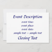 十戒 招待状 (裏面)