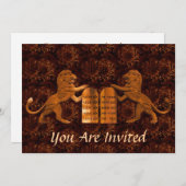 十戒・獅子バー/バルミツワー 招待状 (正面/裏面)