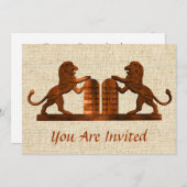 十戒・獅子バー/バルミツワー 招待状 (正面/裏面)