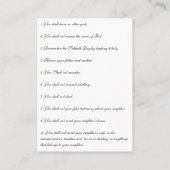 十戒-祈りの言葉カード（平面） 名刺 (裏面)