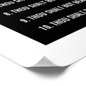 十戒 聖書の一節 クリスチャン 宗教的 ポスター (角)