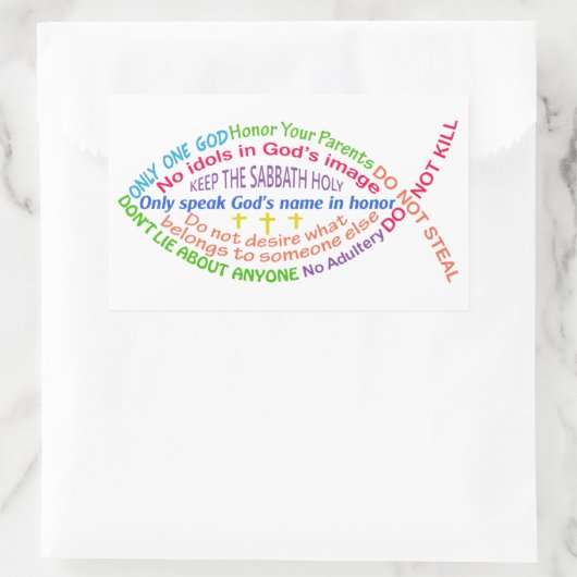 十戒 長方形シール (バッグ)