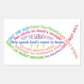 十戒 長方形シール (正面)