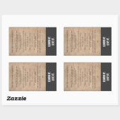 十戒 長方形シール (シート)