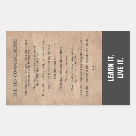 十戒 長方形シール (正面)