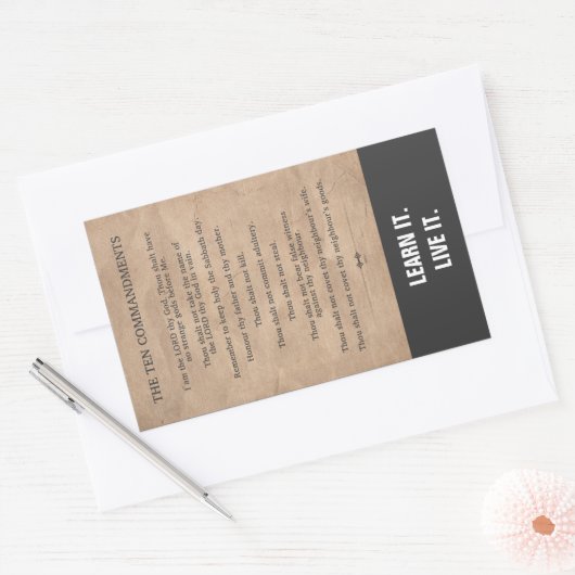 十戒 長方形シール (封筒)