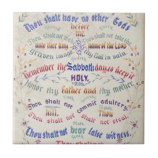 『十戒』陶磁器タイル タイル (正面)