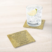 十持上げの戒め スクエアペーパーコースター (インサイチュ)