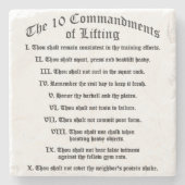 十持上げの戒め ストーンコースター (正面)