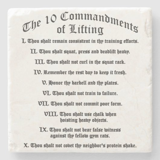 十持上げの戒め ストーンコースター (正面)