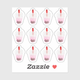 十数本の棒茶が切れステッカー シール