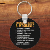 十整備士整備士を有する理由おもしろい キーホルダー (正面)