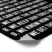 十整備士整備士を有する理由おもしろい ポスター (角)