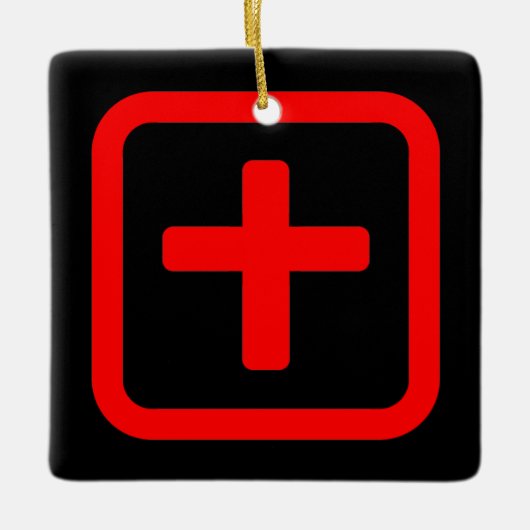 十日本の十 【Ju】漢字 セラミックオーナメント (正面)