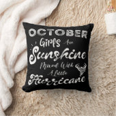 十月の女の子は日光にハリケーンが混ざっている クッション (ブランケット)