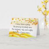 十月パーティー カード (黄色い花)