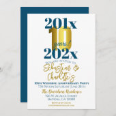 十結婚周年モダン 招待状 (正面/裏面)