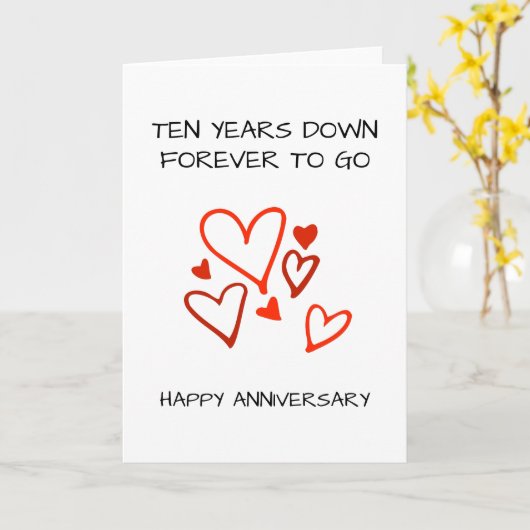 十結婚周年百年 カード (黄色い花)