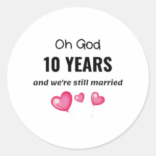 十結婚周年記念おもしろい贈 ラウンドシール