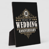 十結婚周年 フォトプラーク (側面)