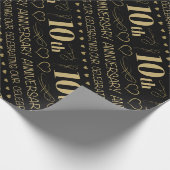 十結婚周年 ラッピングペーパー (角)