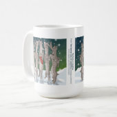 十羽のヤマネコが…ホリデーコーヒーマグ コーヒーマグカップ (正面左)