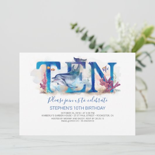 十誕生日招待状ザシーマリンパーク 招待状 (スタンド正面)