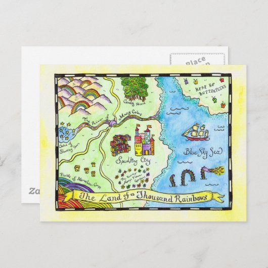 千の虹の郵便はがきの土地 ポストカード (正面/裏面)