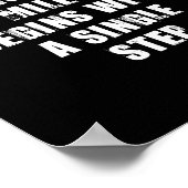 千マイルの旅のやる気を起こさせる引用文 ポスター (角)