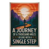 千マイルの旅は一から始まる独身の ポスター (正面)