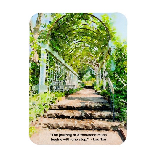 千マイルの旅は一歩から始まる マグネット (縦)