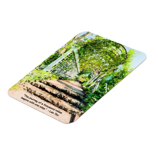 千マイルの旅は一歩から始まる マグネット (左側)