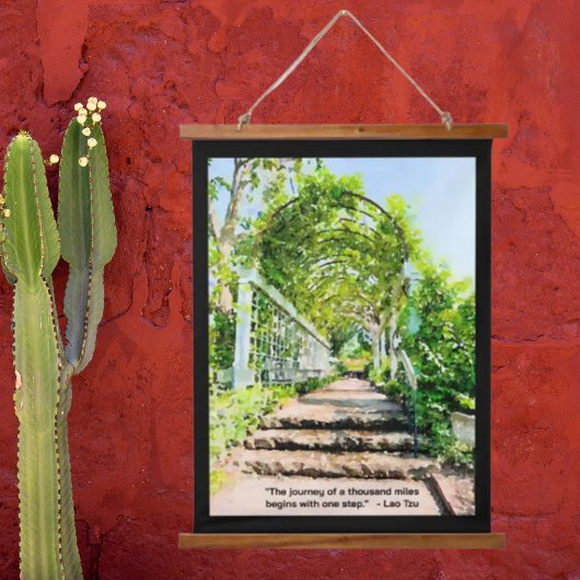 千マイルの旅は一歩から始まる 吊り下げ型タペストリー