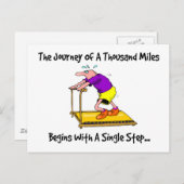千マイルの旅 – エクササイズ動機 ポストカード (正面/裏面)