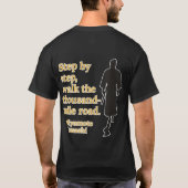 千マイルの沈黙Tシャツ Tシャツ (裏面)