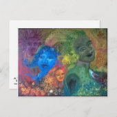 千人姉妹の笑い葉書 ポストカード (正面/裏面)